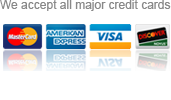 We accept all major credit cards