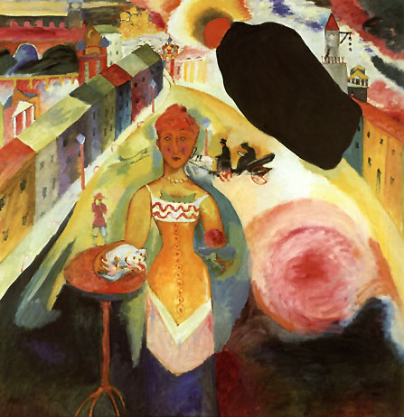 Dame in Moscow 1912 - Wassily Kandinsky reproduction oil painting