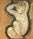 Caryatid 1913 - Amedeo Modigliani reproduction oil painting