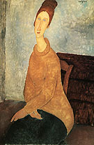 Yellow Sweater 1919 - Amedeo Modigliani reproduction oil painting