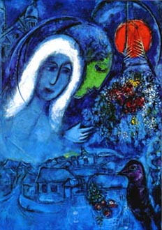 Champs de Mars 1952 - Marc Chagall reproduction oil painting