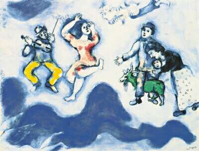 Die Gefaehrten Charlots 1939 - Marc Chagall reproduction oil painting