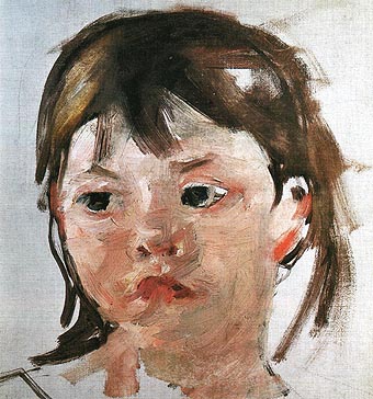 Head of a Little Girl - Mary Cassatt reproduction oil painting