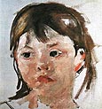 Head of a Little Girl - Mary Cassatt reproduction oil painting