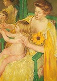 Mother and Child 1905 - Mary Cassatt reproduction oil painting