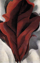 Large Dark Red Leaves on White 1925 - Georgia O'Keeffe reproduction oil painting