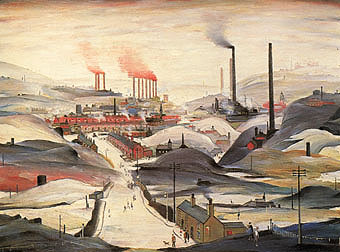 Industrial Panorama 1953 - L-S-Lowry reproduction oil painting