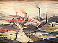 Industrial Panorama 1953 - L-S-Lowry reproduction oil painting