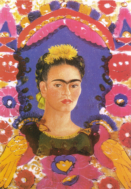 Self Portrait The Frame 1938 - Frida Kahlo reproduction oil painting