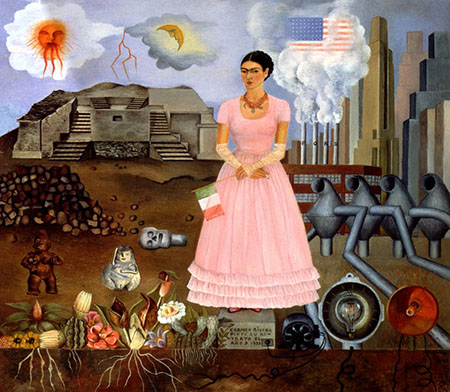 Borderline between Mexico and USA - Frida Kahlo reproduction oil painting
