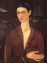 Self Portrait in a Velvet Dress 1926 - Frida Kahlo reproduction oil painting