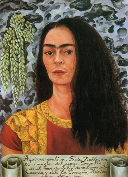 Self Portrait with Hair Loose 1947 - Frida Kahlo reproduction oil painting