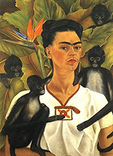 Self Portrait with Monkeys 1943 - Frida Kahlo