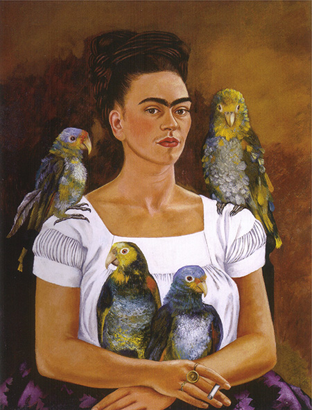 Me and My Parrots 1941 - Frida Kahlo reproduction oil painting