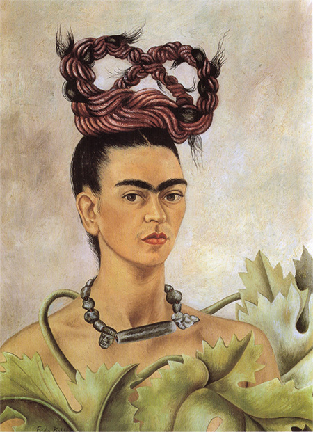 Self Portrait with Braid 1941 - Frida Kahlo reproduction oil painting