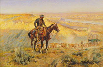 The Wagon Boss - Charles M Russell reproduction oil painting