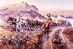 The Jerkline - Charles M Russell reproduction oil painting