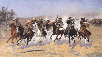 A Dash For Timber - Frederic Remington reproduction oil painting