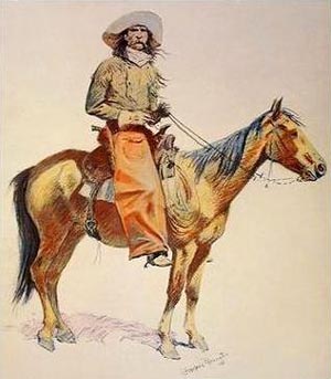 Arizona Cowboy - Frederic Remington reproduction oil painting