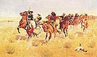 Remington, Halt - Dismount - Frederic Remington reproduction oil painting