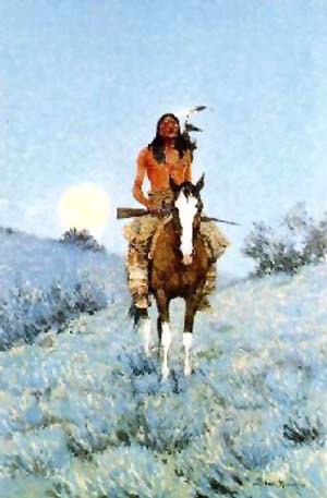 The Outlier - Frederic Remington reproduction oil painting