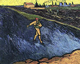 The Sower: Outskirts of Arles in the Background - Vincent van Gogh