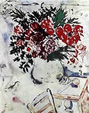 Still Life with Flowers - Marc Chagall reproduction oil painting