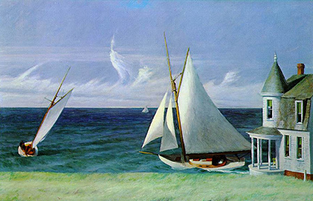 Lee Shore 1941 - Edward Hopper reproduction oil painting