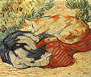 Cats on a Red Cloth 1909 - Franz Marc