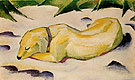 Dog Lying in the Snow - Franz Marc