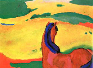 Horse in the Country - Franz Marc reproduction oil painting