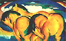 The Small Yellow Horse 1912 - Franz Marc reproduction oil painting