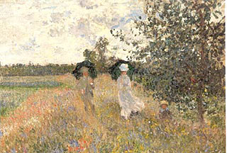 Promenade Argenteuil 1873 - Claude Monet reproduction oil painting