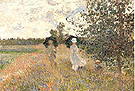 Promenade Argenteuil 1873 - Claude Monet reproduction oil painting