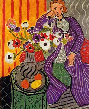 Purple Robe and Anemones 1937 - Henri Matisse reproduction oil painting