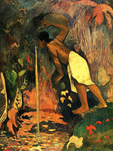 Pape Moe Mysterious Water - Paul Gauguin reproduction oil painting