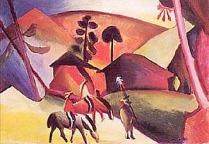 Indians on Horseback - August Macke reproduction oil painting