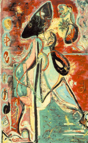 The Moon Woman 1942 - Jackson Pollock reproduction oil painting