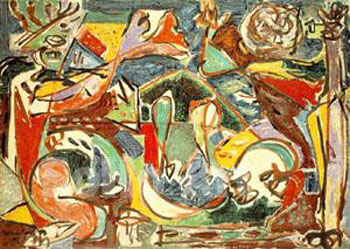The Key 1946 - Jackson Pollock reproduction oil painting