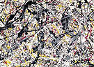 Silver Over Black - Jackson Pollock reproduction oil painting