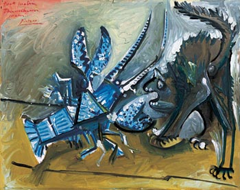 Lobster and Cat - Pablo Picasso reproduction oil painting