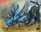 Lobster and Cat - Pablo Picasso reproduction oil painting