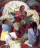 The Flower Seller - Diego Rivera reproduction oil painting