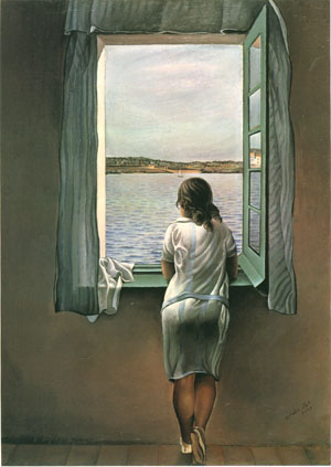 Girl Standing at the Window 1925 - Salvador Dali reproduction oil painting
