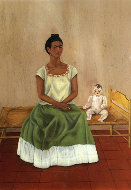 Me and My Doll Self Portrait 1940 - Frida Kahlo reproduction oil painting