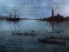 Nocturne in Blue and Silver: The Lagoon Venice - James McNeill Whistler reproduction oil painting