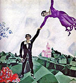 The Promenade. 1917 - Marc Chagall reproduction oil painting