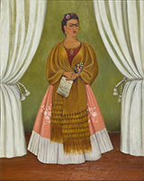 Self Portrait dedicated to Leon Trotsky - Frida Kahlo reproduction oil painting