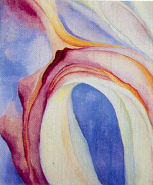 Music - Pink and Blue II - Georgia O'Keeffe reproduction oil painting