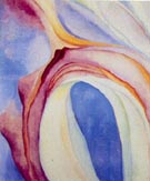 Music - Pink and Blue II - Georgia O'Keeffe reproduction oil painting